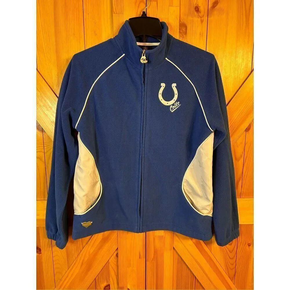 NFL Indianapolis Colts Fleece Reebok Jacket Women's Size Large (4469)